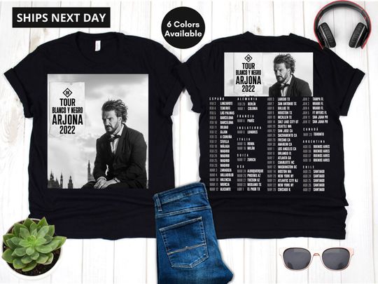 Discover Ricardo Arjona 2022 Black and White Tour T-Shirt