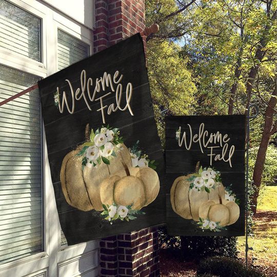 Discover Fall House Flag