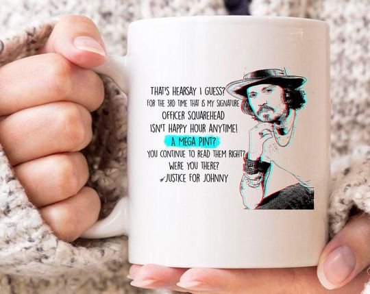 Discover Johnny Depp Funny Quotes Mug For Fans, Mega Pint Mug