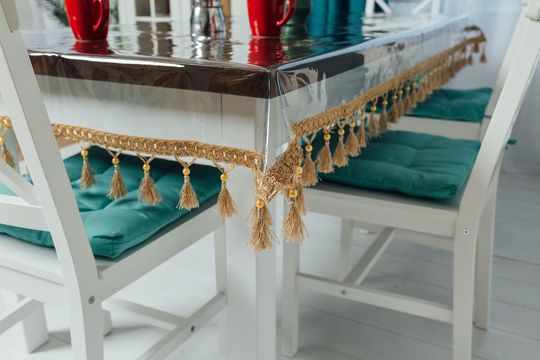 Discover Coffee Tablecloth Silicon with Fringe Waterproof Tablecloth Washable Table Cloth