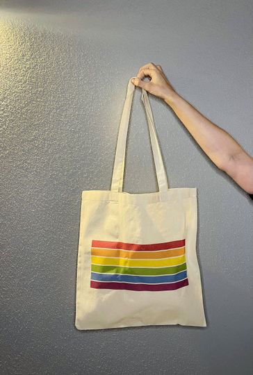 Discover Colorful Rainbow Reusable Tote Bag