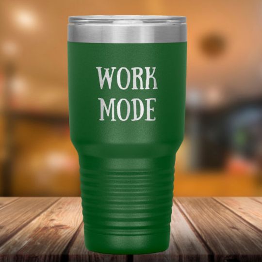 Discover Engraved Work Mode Insulated Tumbler - Monogram Design