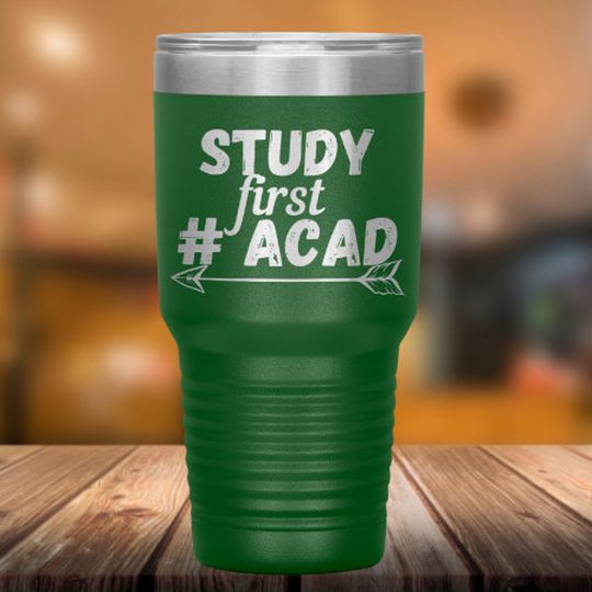Discover Study First Engraved Tumbler - Personalized Gift