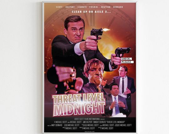Discover Fan Art The Office - Threat Level Midnight Movie Poster, Digital Download, Michael Scott Movie