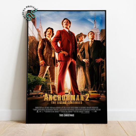 Discover Anchorman Poster, Will Ferrell Wall Art, High Quality Canvas Print, Movie Poster