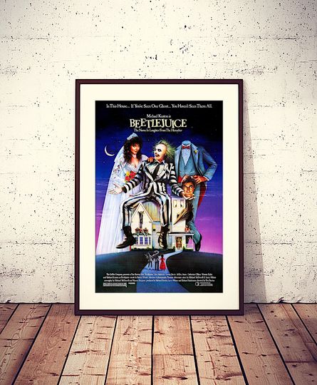 Discover Beetlejuice, 1988 American fantasy comedy film original poster