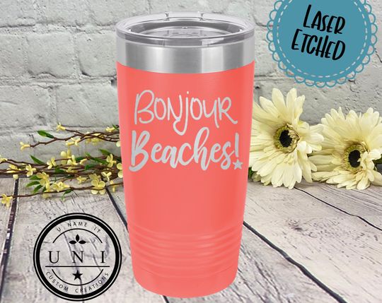 Discover Bonjour Beaches Polar Camel Tumbler, Personalized Tumbler, Insulated Travel