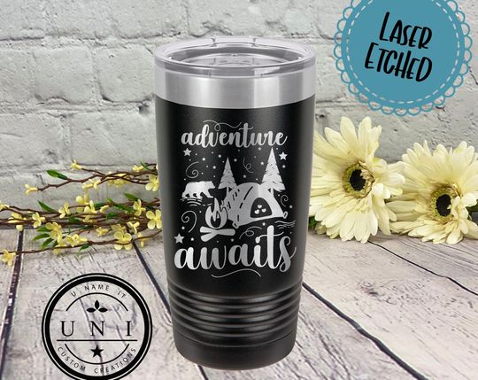 Discover Adventure Awaits Camping Polar Camel Tumbler