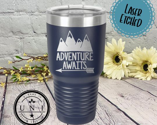 Discover Adventure Awaits Tumbler Coffee Mug, Funny Tumbler, Custom Tumbler, Gift for Friends