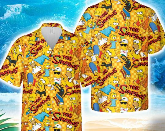 Discover The Simpsons Hawaiian Shirt, Simpson Shirt, Bart, Homer, Marge Summer Button Up Shirt
