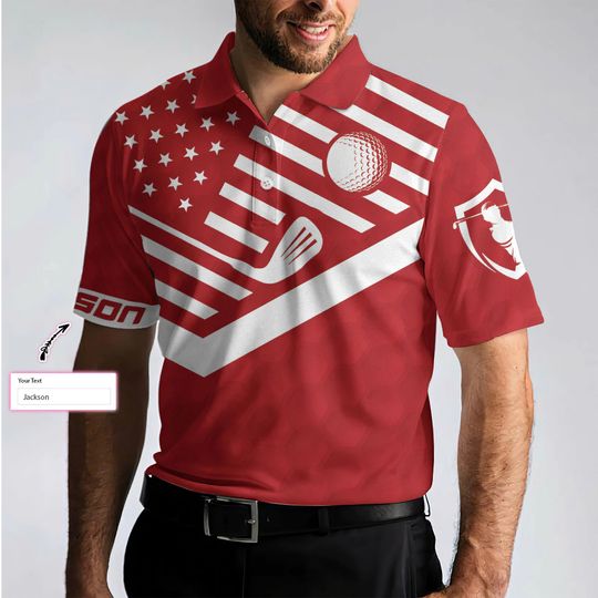 Discover Golf Custom Name Polo Shirt