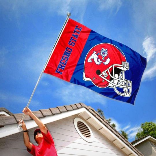 Discover Fresno State Football Team House Flag