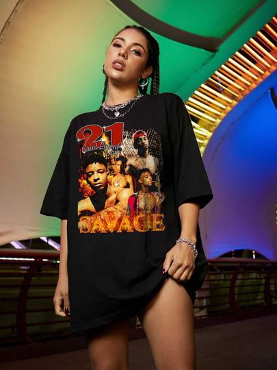 Discover 21 Savage Vintage 90s Raptees, Hip hop RnB shirt, Graphic tee