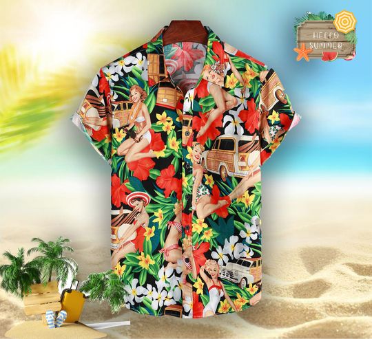 Discover Beach Casual Button Down Hawaiian Shirt