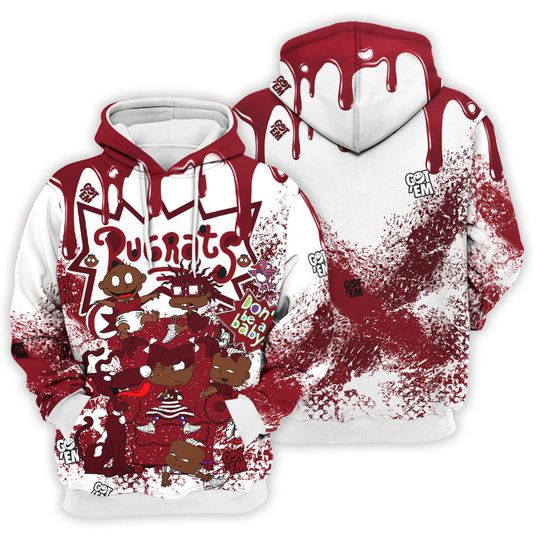 Discover JD 6 Red Oreo - Melanin Rugrats Kids 90's Got Em - Red Oreo 6s Matching 3D Hoodie