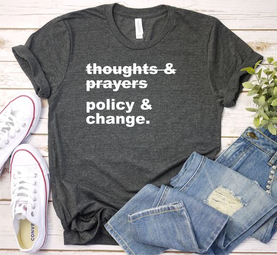 Discover Thoughts And Prayers Policy And Change Shirt - Black Lives Matter Shirt, Social Justice, BLM Shirt