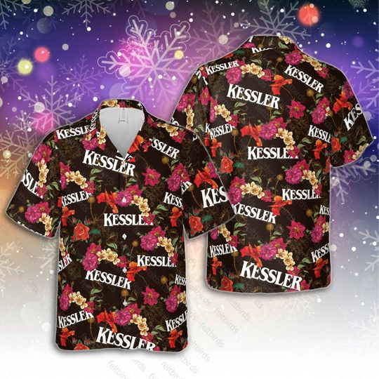 Discover Kessler American Whiskey Unisex Hawaiian Shirt, Whiskey Shirt, Short-Sleeve Kessler American Hawaiian Shirt, Gift for Him, Whiskey tee