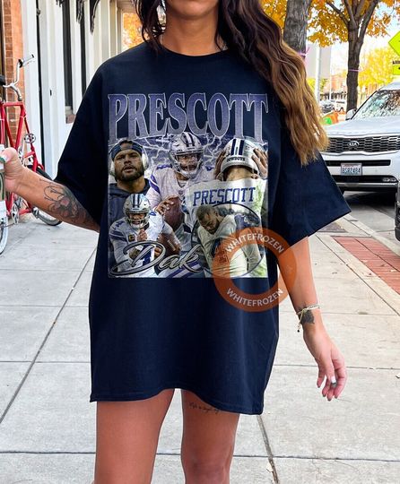 Discover Vintage Dak Prescott Dallas Football Shirt
