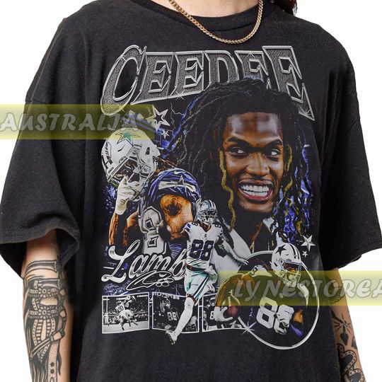 Discover Limited CeeDee Lamb 90s Vintage Bootleg Style Football T-Shirt, CeeDee Lamb T-Shirt