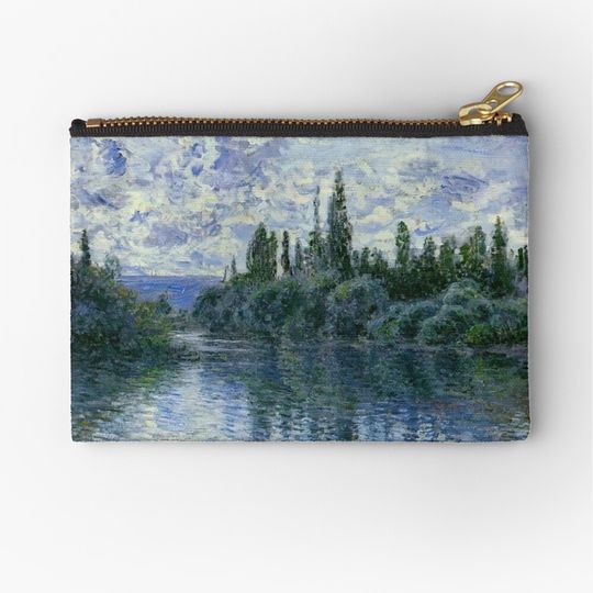Discover Arm of the Seine near Vetheuil Claude Monet Makeup Bag