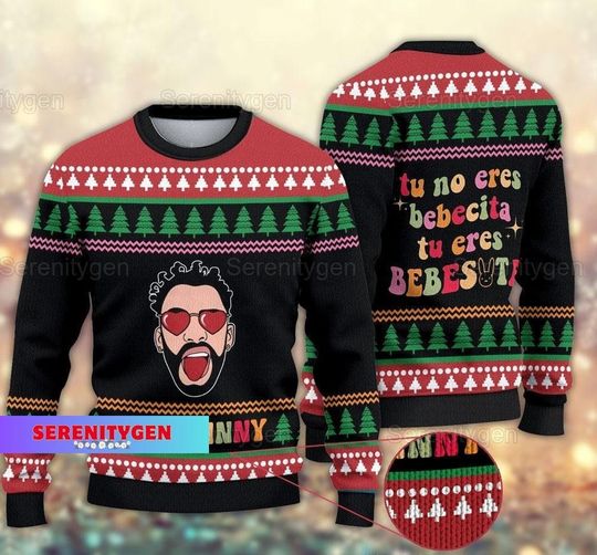 Discover Bad Bunny Christmas Tour Ugly Sweater