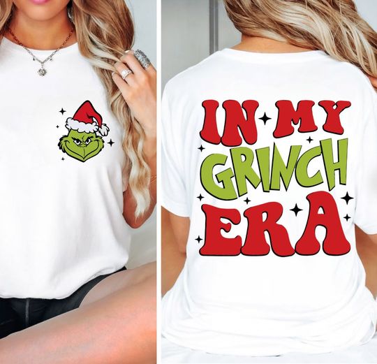 Discover In My funny character Era two sided Christmas Shirt, funny character Era Sweatshirt,  Merry Christmas T-shirt