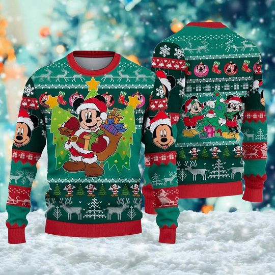 Discover Funny Mouse Santa Ugly Christmas Sweater, Mouse Couple Xmas Sweater