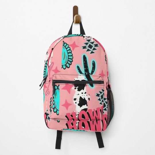 Discover western country pink pattern howdy cowgirl Backpack