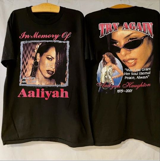 Discover Vtg Aaliyah Try Again 2 Sided Shirt