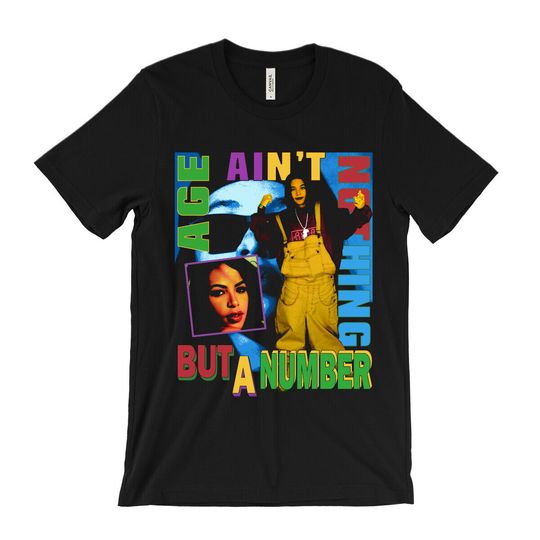 Discover Aaliyah T Shirt - Age Ain't Nothing But A Number vntg rap tee 90s 2000's rnb