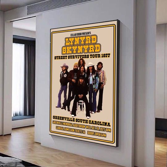 Discover Lynyrd Skynyrd Street Survivors 1977 Concert Tour Poster