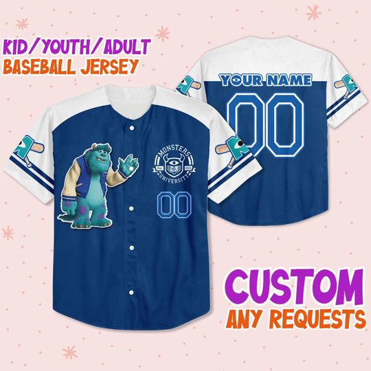 Discover Personalized Monster University Sulley Baseball Jersey