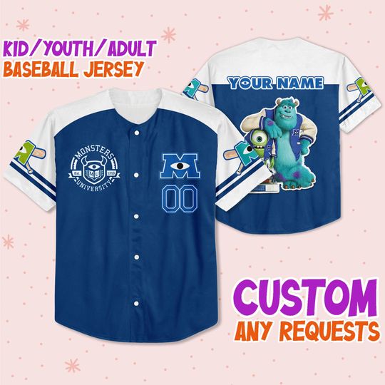 Discover Personalized Monster University Team Up Baseball Jersey