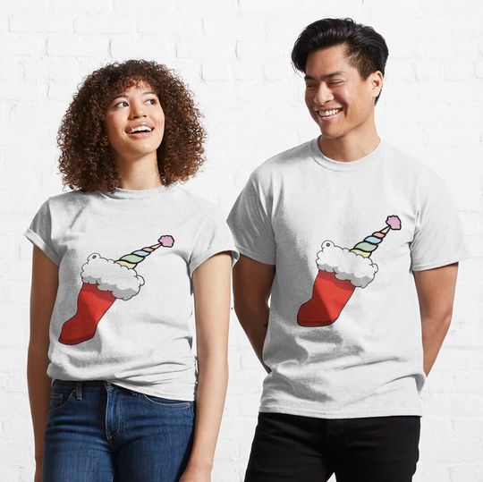 Discover christmas unicorn mask Classic T-Shirt
