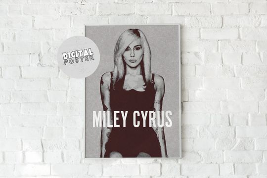 Discover Captivating Miley Cyrus Digital Wall Art Poster