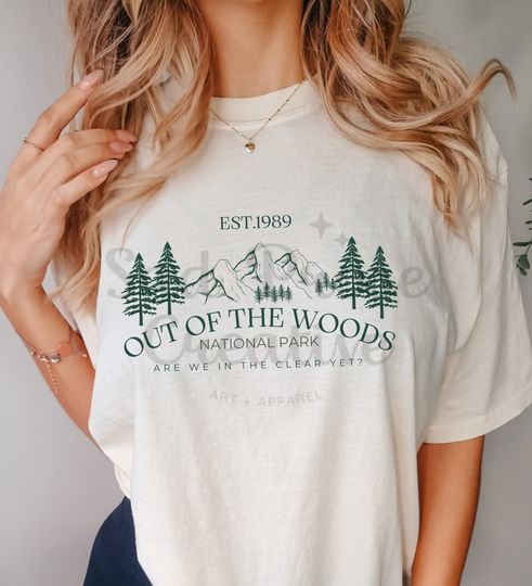 Discover the ORIGINAL woods themed national park style t-shirt
