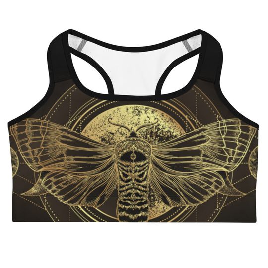 Discover Golden Moth Active Binder/Sports Bra All-Over Print Sports Bra