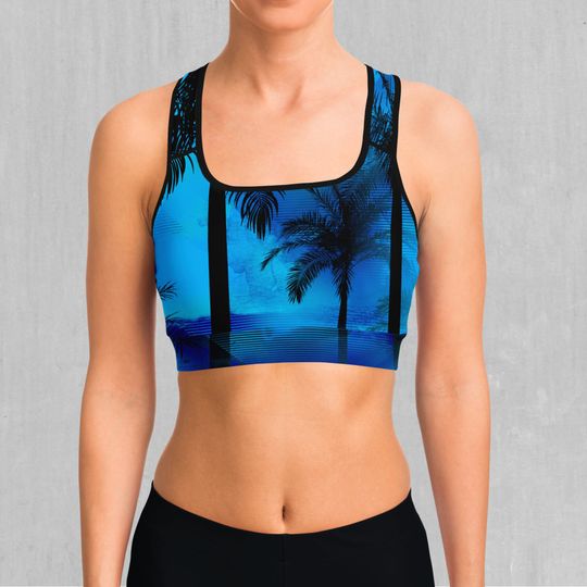 Discover Oceania Coast Sports Bra All-Over Print Sports Bra