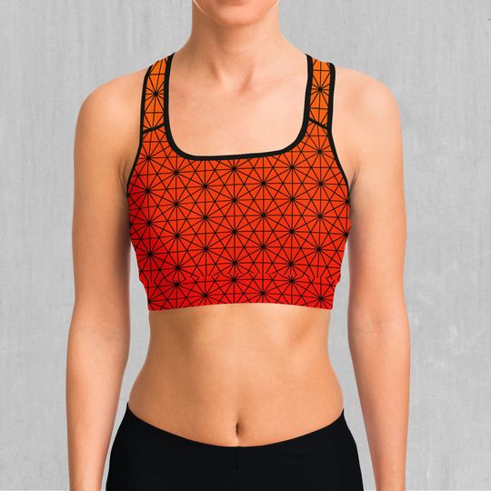 Discover Star Net (Pyro) Sacred Geometry Sports Bra All-Over Print Sports Bra