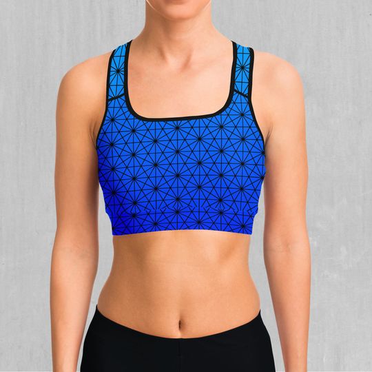 Discover Star Net (Frost) Sacred Geometry Sports Bra All-Over Print Sports Bra
