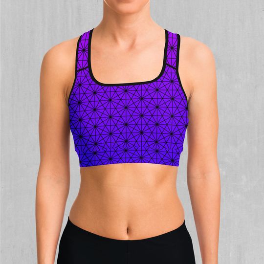 Discover Star Net (Ultraviolet) Sacred Geometry Sports Bra All-Over Print Sports Bra