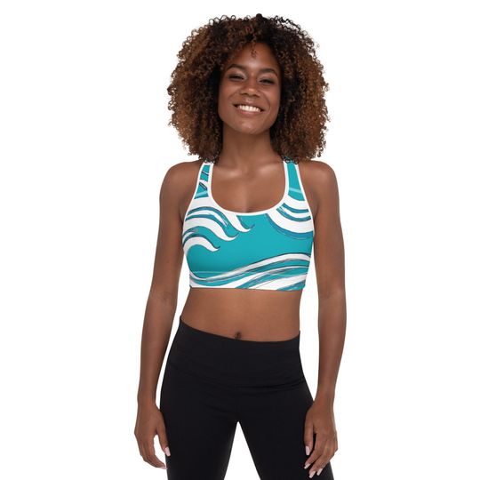 Discover Mother Ocean Wave Print All-Over Print Sports Bra