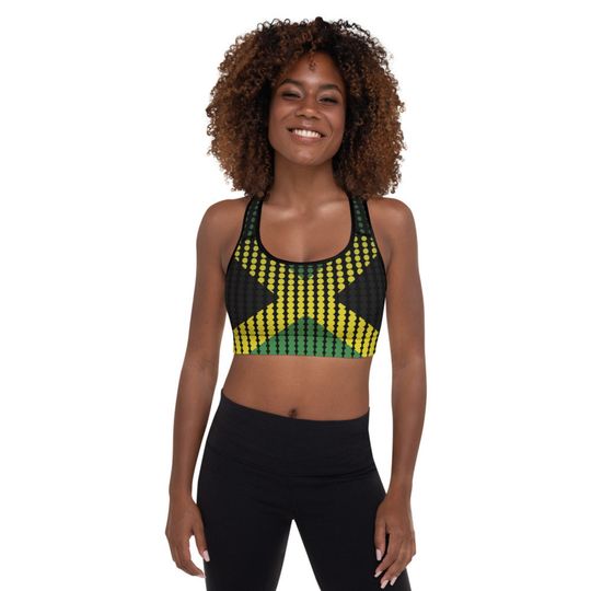 Discover Antonio Corneal | Jamaican Flag All-Over Print Sports Bra