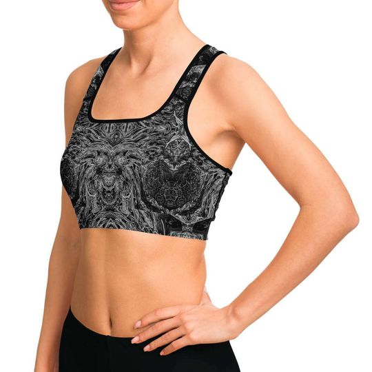 Discover Shadow Sports Bra All-Over Print Sports Bra