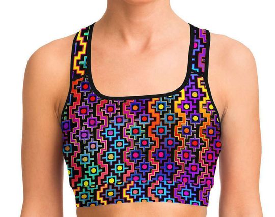 Discover Rainbow Healing Sports Bra All-Over Print Sports Bra