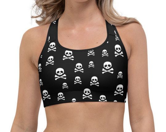 Discover Skulls Sports Bra All-Over Print Sports Bra