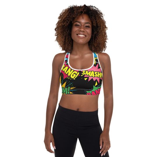 Discover Blerd Comic Pop Art Sports Bra