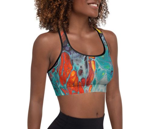 Discover Stuffed sports bra  All-Over Print Sports Bra