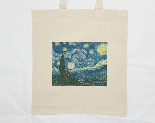 Discover Starry Night by Vincent Van Gogh Canvas Tote Bag