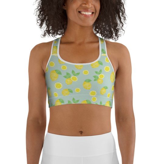 Discover Lemon Sports Bra  All-Over Print Sports Bra